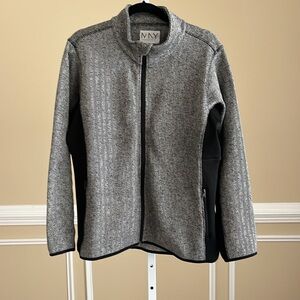 Marc New York Andrew Marc Black and White Zip Up Jacket Size XL